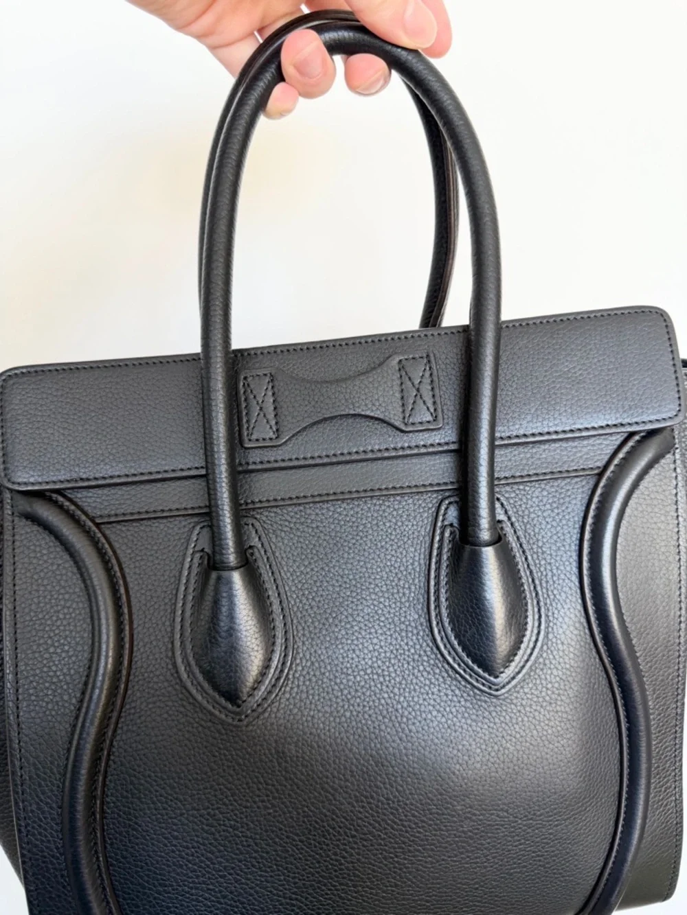 CELINE Black Micro Luggage Tote - Picture 12 of 16
